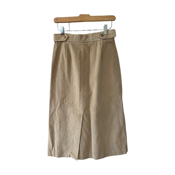 Vintage corduroy High Waisted A Line Skirt Tan - Picture 1 of 7